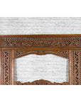 Javanese Architectural Panel with Carved Floral Motifs and Polychrome Accents-5. Asian & Chinese Furniture, Art, Antiques, Vintage Home Décor for sale at FEA Home