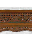Javanese Architectural Panel with Carved Floral Motifs and Polychrome Accents-11. Asian & Chinese Furniture, Art, Antiques, Vintage Home Décor for sale at FEA Home