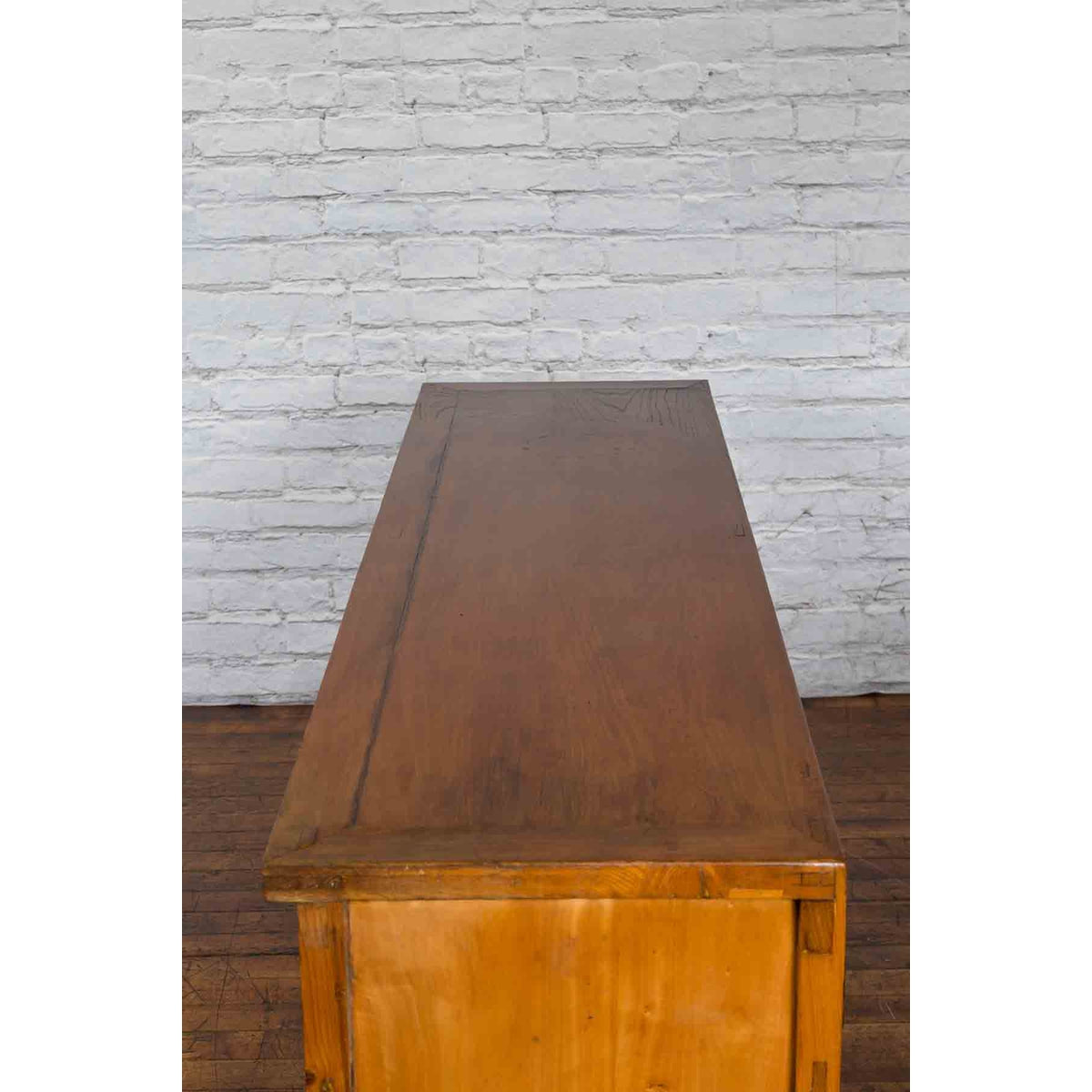 Qing Dynasty Elm Sideboard with Four Drawers over Four Doors and Natural Patina-15. Asian & Chinese Furniture, Art, Antiques, Vintage Home Décor for sale at FEA Home