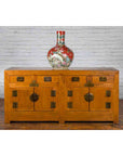 Qing Dynasty Elm Sideboard with Four Drawers over Four Doors and Natural Patina-3. Asian & Chinese Furniture, Art, Antiques, Vintage Home Décor for sale at FEA Home