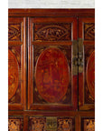 Chinese Qing Dynasty 19th Century Red Cabinet with Eight Doors and Four Drawers-6. Asian & Chinese Furniture, Art, Antiques, Vintage Home Décor for sale at FEA Home
