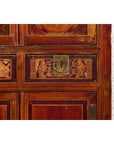 Chinese Qing Dynasty 19th Century Red Cabinet with Eight Doors and Four Drawers-12. Asian & Chinese Furniture, Art, Antiques, Vintage Home Décor for sale at FEA Home