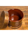 Burmese Vintage Negora Lacquer Circular Storage Bin with Vertical Stripes-6. Asian & Chinese Furniture, Art, Antiques, Vintage Home Décor for sale at FEA Home