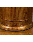 Burmese Vintage Negora Lacquer Circular Storage Bin with Vertical Stripes-12. Asian & Chinese Furniture, Art, Antiques, Vintage Home Décor for sale at FEA Home