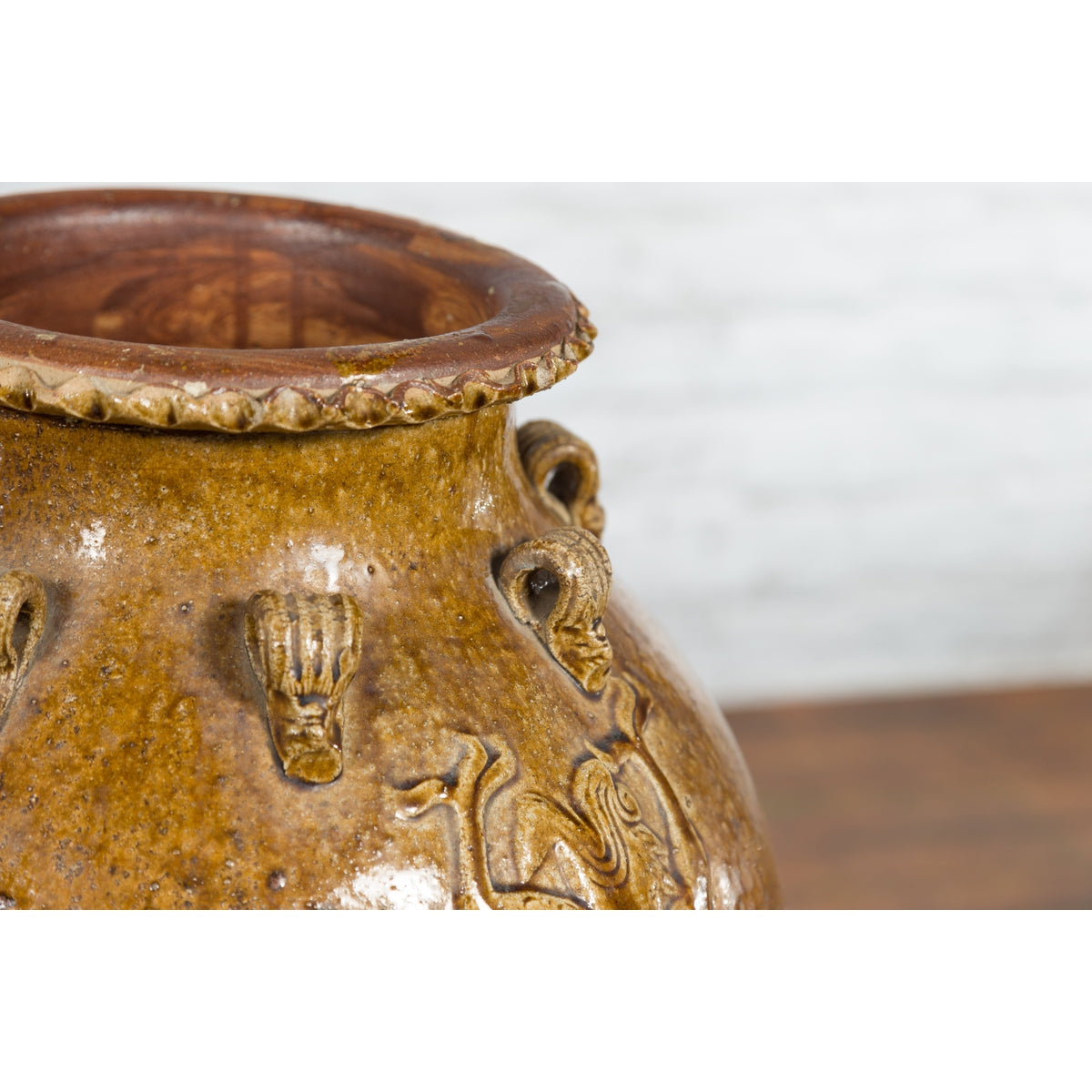 Tall Antique Qing Dynasty Period Martaban Jar from China, 18th-19th Century-10. Asian & Chinese Furniture, Art, Antiques, Vintage Home Décor for sale at FEA Home