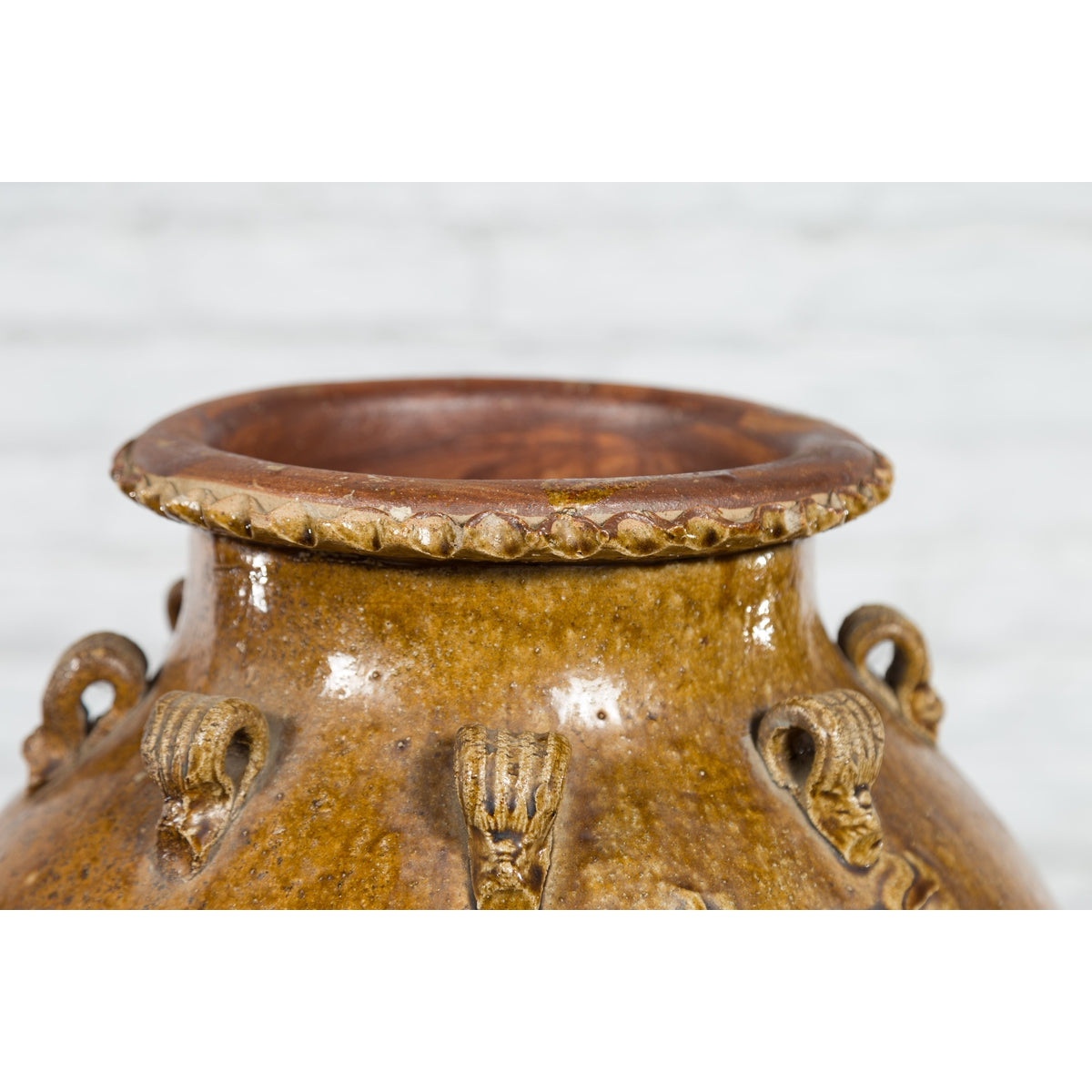 Tall Antique Qing Dynasty Period Martaban Jar from China, 18th-19th Century-11. Asian & Chinese Furniture, Art, Antiques, Vintage Home Décor for sale at FEA Home