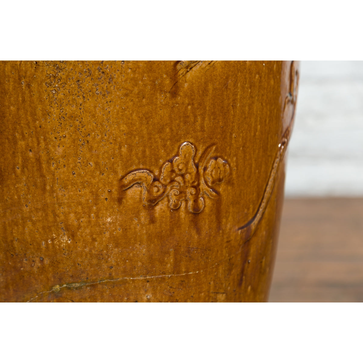 Tall Antique Qing Dynasty Period Martaban Jar from China, 18th-19th Century-16. Asian & Chinese Furniture, Art, Antiques, Vintage Home Décor for sale at FEA Home