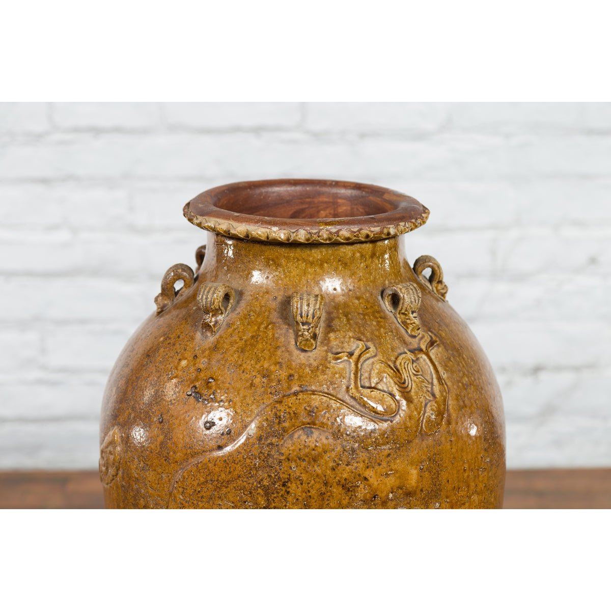 Tall Antique Qing Dynasty Period Martaban Jar from China, 18th-19th Century-7. Asian & Chinese Furniture, Art, Antiques, Vintage Home Décor for sale at FEA Home