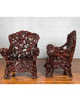 Chinese Handcrafted Dark Azalea Root Armchairs from China-7. Asian & Chinese Furniture, Art, Antiques, Vintage Home Décor for sale at FEA Home