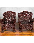 Chinese Handcrafted Dark Azalea Root Armchairs from China-3. Asian & Chinese Furniture, Art, Antiques, Vintage Home Décor for sale at FEA Home