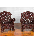 Chinese Handcrafted Dark Azalea Root Armchairs from China-2. Asian & Chinese Furniture, Art, Antiques, Vintage Home Décor for sale at FEA Home