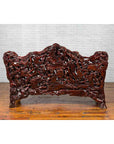 Chinese Late 20th Century Hand Carved Azalea Wood Root Lacquered Settee-6. Asian & Chinese Furniture, Art, Antiques, Vintage Home Décor for sale at FEA Home