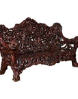 Chinese Late 20th Century Hand Carved Azalea Wood Root Lacquered Settee-1. Asian & Chinese Furniture, Art, Antiques, Vintage Home Décor for sale at FEA Home