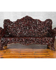 Chinese Late 20th Century Hand Carved Azalea Wood Root Lacquered Settee-3. Asian & Chinese Furniture, Art, Antiques, Vintage Home Décor for sale at FEA Home
