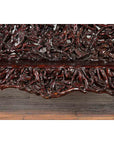 Chinese Late 20th Century Hand Carved Azalea Wood Root Lacquered Settee-12. Asian & Chinese Furniture, Art, Antiques, Vintage Home Décor for sale at FEA Home