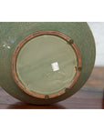 Prem Collection Green Glazed Ceramic Artisan Vase with Geometric Décor-13. Asian & Chinese Furniture, Art, Antiques, Vintage Home Décor for sale at FEA Home
