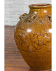 Ming Dynasty Golden Brown Glazed Martaban Water Jar with Tiger Motifs-10. Asian & Chinese Furniture, Art, Antiques, Vintage Home Décor for sale at FEA Home