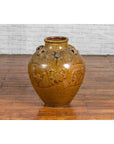 Ming Dynasty Golden Brown Glazed Martaban Water Jar with Tiger Motifs-3. Asian & Chinese Furniture, Art, Antiques, Vintage Home Décor for sale at FEA Home