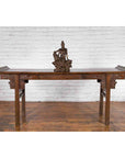 Vintage Bronze Statuette Depicting Quan Yin Seated on a Rocky Formation-3. Asian & Chinese Furniture, Art, Antiques, Vintage Home Décor for sale at FEA Home