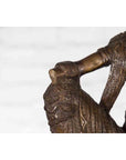 Vintage Bronze Statuette Depicting Quan Yin Seated on a Rocky Formation-9. Asian & Chinese Furniture, Art, Antiques, Vintage Home Décor for sale at FEA Home