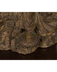 Vintage Bronze Statuette Depicting Quan Yin Seated on a Rocky Formation-10. Asian & Chinese Furniture, Art, Antiques, Vintage Home Décor for sale at FEA Home
