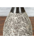 Tall Contemporary Artisan Prem Collection Black Neck Vase White Dripping Décor-10. Asian & Chinese Furniture, Art, Antiques, Vintage Home Décor for sale at FEA Home