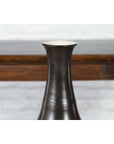 Tall Contemporary Artisan Prem Collection Black Neck Vase White Dripping Décor-9. Asian & Chinese Furniture, Art, Antiques, Vintage Home Décor for sale at FEA Home
