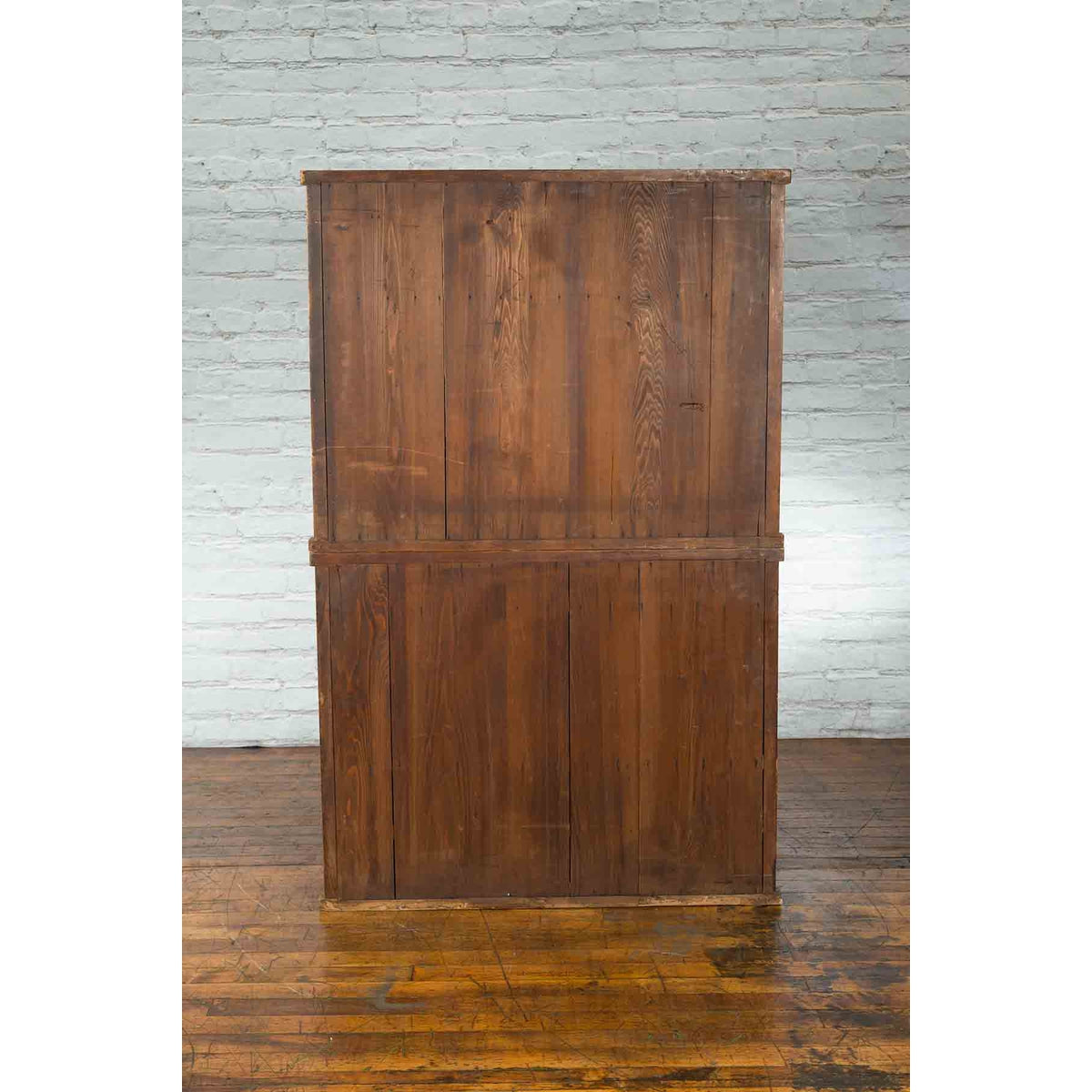 Japanese Meiji Period Kanto Style Kiri Wood Kitchen Cabinet with Sliding Doors-10. Asian & Chinese Furniture, Art, Antiques, Vintage Home Décor for sale at FEA Home
