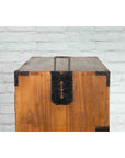 Japanese Early 20th Century Wooden Tansu Clothing Cabinet with Mirrored Door-7. Asian & Chinese Furniture, Art, Antiques, Vintage Home Décor for sale at FEA Home