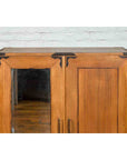 Japanese Early 20th Century Wooden Tansu Clothing Cabinet with Mirrored Door-14. Asian & Chinese Furniture, Art, Antiques, Vintage Home Décor for sale at FEA Home