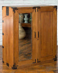 Japanese Early 20th Century Wooden Tansu Clothing Cabinet with Mirrored Door-2. Asian & Chinese Furniture, Art, Antiques, Vintage Home Décor for sale at FEA Home