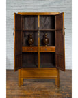 Chinese Qing Dynasty 19th Century Elmwood Noodle Cabinet with Hidden Drawers-4. Asian & Chinese Furniture, Art, Antiques, Vintage Home Décor for sale at FEA Home