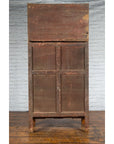 Chinese Qing Dynasty Period Wooden Compound Cabinet with Doors and Carved Apron-12. Asian & Chinese Furniture, Art, Antiques, Vintage Home Décor for sale at FEA Home