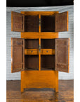 Chinese Qing Dynasty Period Wooden Compound Cabinet with Doors and Carved Apron-3. Asian & Chinese Furniture, Art, Antiques, Vintage Home Décor for sale at FEA Home