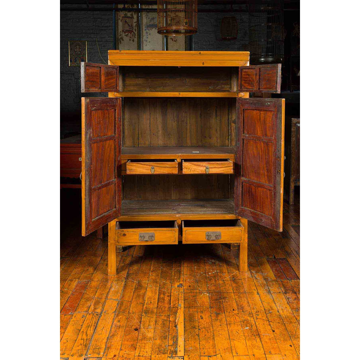 Chinese Qing Dynasty 19th Century Cabinet with Guanyin and Ceremonial Ancestors-11. Asian & Chinese Furniture, Art, Antiques, Vintage Home Décor for sale at FEA Home