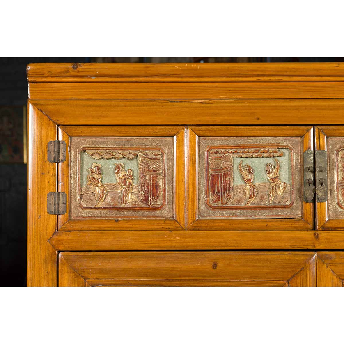 Chinese Qing Dynasty 19th Century Cabinet with Guanyin and Ceremonial Ancestors-14. Asian & Chinese Furniture, Art, Antiques, Vintage Home Décor for sale at FEA Home