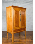 Chinese Qing Dynasty Ningbo Cypress and Rosewood Cabinet with Brass Hardware-14. Asian & Chinese Furniture, Art, Antiques, Vintage Home Décor for sale at FEA Home