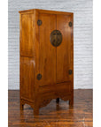 Chinese Qing Dynasty 19th Century Cabinet with Carved Apron and Bronze Hardware-11. Asian & Chinese Furniture, Art, Antiques, Vintage Home Décor for sale at FEA Home