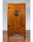 Chinese Qing Dynasty 19th Century Cabinet with Carved Apron and Bronze Hardware-2. Asian & Chinese Furniture, Art, Antiques, Vintage Home Décor for sale at FEA Home