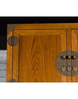 Large Chinese Qing Dynasty 1800s Oak Wood Compound Cabinet with Brass Medallions-11. Asian & Chinese Furniture, Art, Antiques, Vintage Home Décor for sale at FEA Home