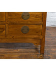 Large Chinese Qing Dynasty 1800s Oak Wood Compound Cabinet with Brass Medallions-14. Asian & Chinese Furniture, Art, Antiques, Vintage Home Décor for sale at FEA Home