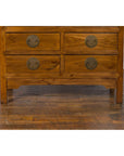 Large Chinese Qing Dynasty 1800s Oak Wood Compound Cabinet with Brass Medallions-15. Asian & Chinese Furniture, Art, Antiques, Vintage Home Décor for sale at FEA Home