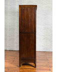 Chinese Qing Dynasty Period 19th Century Brown Cabinet with Carved Apron-13. Asian & Chinese Furniture, Art, Antiques, Vintage Home Décor for sale at FEA Home