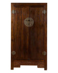 Chinese Qing Dynasty Period 19th Century Brown Cabinet with Carved Apron-1. Asian & Chinese Furniture, Art, Antiques, Vintage Home Décor for sale at FEA Home