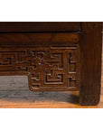 Chinese Qing Dynasty Period 19th Century Brown Cabinet with Carved Apron-9. Asian & Chinese Furniture, Art, Antiques, Vintage Home Décor for sale at FEA Home
