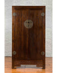 Chinese Qing Dynasty Period 19th Century Brown Cabinet with Carved Apron-2. Asian & Chinese Furniture, Art, Antiques, Vintage Home Décor for sale at FEA Home