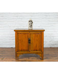 Chinese Early 20th Century Natural Lacquer Side Table with Brass Hardware-10. Asian & Chinese Furniture, Art, Antiques, Vintage Home Décor for sale at FEA Home