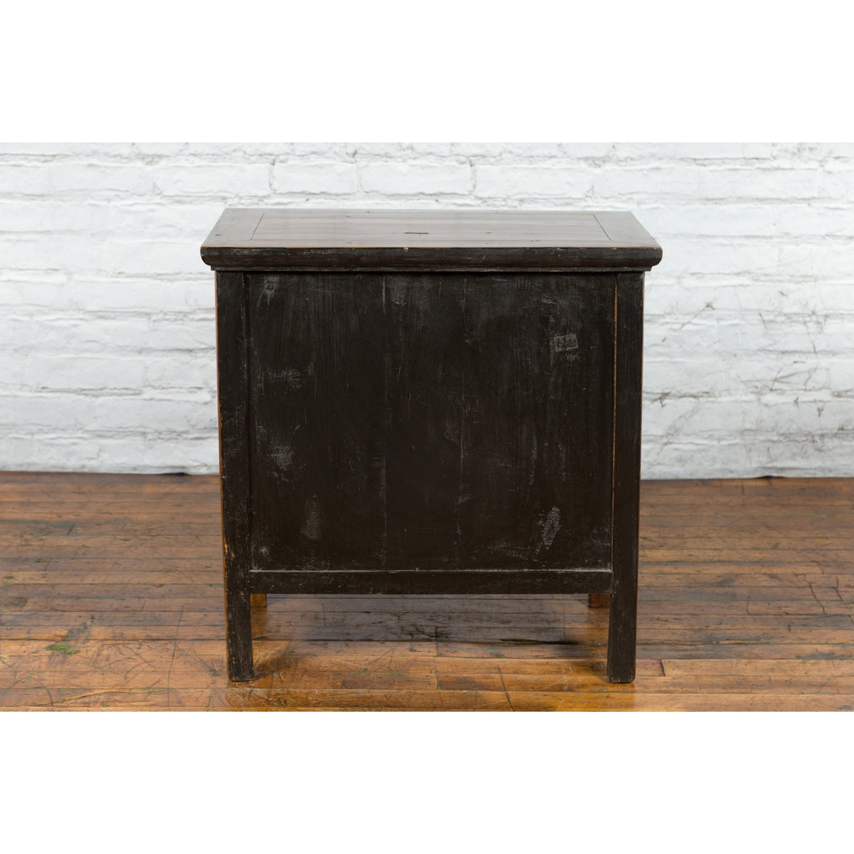 Chinese Early 20th Century Natural Lacquer Side Table with Brass Hardware-15. Asian & Chinese Furniture, Art, Antiques, Vintage Home Décor for sale at FEA Home