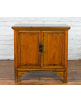 Chinese Early 20th Century Natural Lacquer Side Table with Brass Hardware-2. Asian & Chinese Furniture, Art, Antiques, Vintage Home Décor for sale at FEA Home