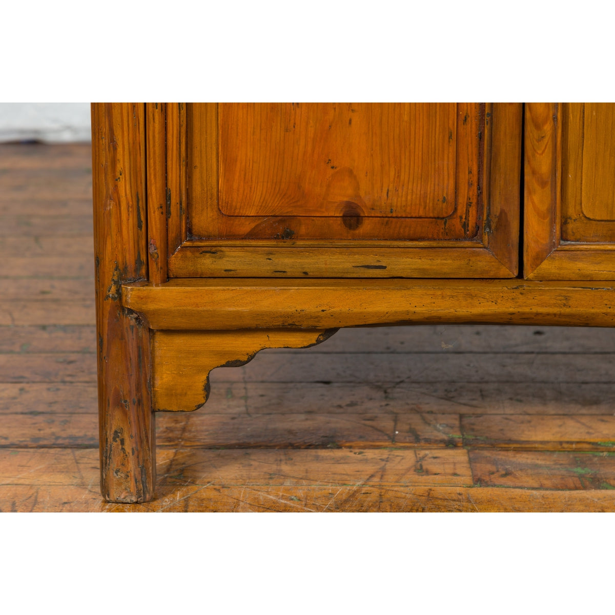 Chinese Early 20th Century Natural Lacquer Side Table with Brass Hardware-6. Asian & Chinese Furniture, Art, Antiques, Vintage Home Décor for sale at FEA Home